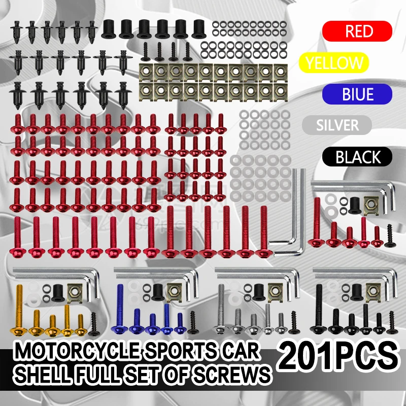 201 PCS Motorcycle CNC Fairing Bolts Kit Screws For CBR600RR CBR600 F2 F3 F4 F4I F5 CBR1000RR CBR 1000
201 PCS Motorcycle CNC Fairing Bolts Kit Screws For CBR600RR CBR600 F2 F3 F4 F4I F5 CBR1000RR CBR 1000