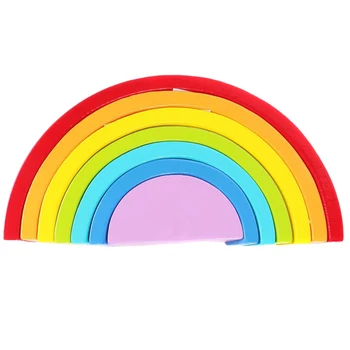 7 Pcs Set Baby Toys Rainbow Stacker Wooden Toys for Kids Creative Rainbow Building Blocks Educational Toys
7 Pcs Set Baby Toys Rainbow Stacker Wooden Toys for Kids Creative Rainbow Building Blocks Educational Toys