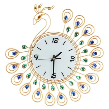 Gold Diamond Peacock Metal Wall Clock Silent Home Living Room Decor No Battery For Living Room, Bedroom, Meeting Room
Gold Diamond Peacock Metal Wall Clock Silent Home Living Room Decor No Battery For Living Room, Bedroom, Meeting Room