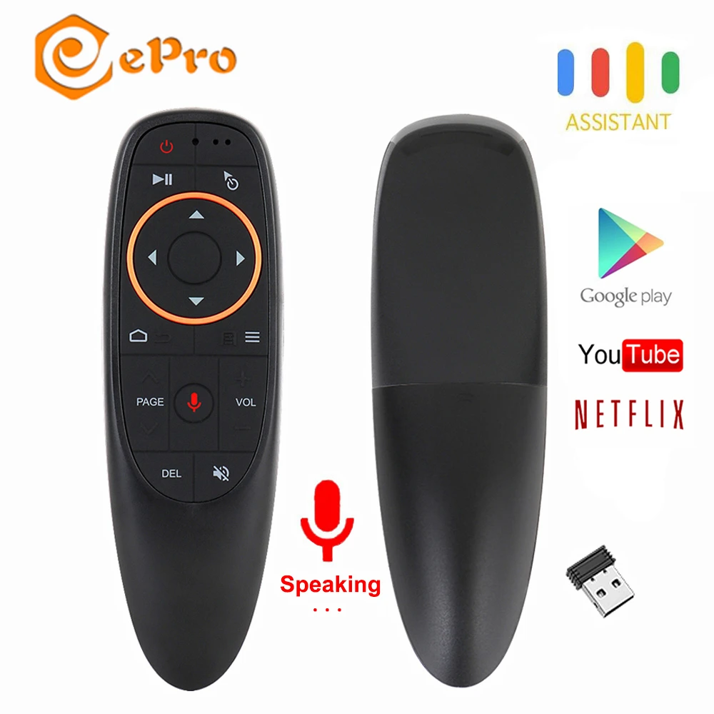 G10 G10S Voice Air Mouse 2.4G Wireless USB Receiver Remote Control 6 Axis Google Microphone IR Learning For Android TV Box / PC
G10 G10S Voice Air Mouse 2.4G Wireless USB Receiver Remote Control 6 Axis Google Microphone IR Learning For Android TV Box / PC