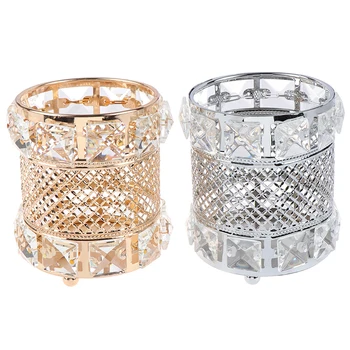 1pc European Metal Crystal tube Organizer Storage Brush Pen Holder Desktop Decorative Ornaments
1pc European Metal Crystal tube Organizer Storage Brush Pen Holder Desktop Decorative Ornaments