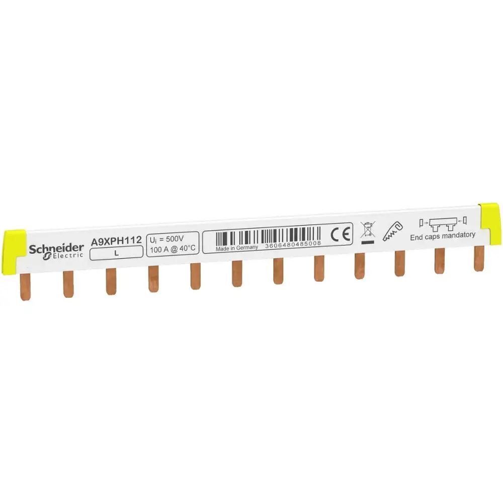 12x18mm comb bus bar, for 1P MCB, 12-position Copper bar circuit breaker, 12 circuit A9XPH112 100A 415V
12x18mm comb bus bar, for 1P MCB, 12-position Copper bar circuit breaker, 12 circuit A9XPH112 100A 415V