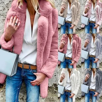Women Faux Fur Coat Autumn Winter Fluffy Warm Plush Teddy Jackets Fashion Long Sleeve Lapel Fur Coats Overcoat Ladies Outerwear
Women Faux Fur Coat Autumn Winter Fluffy Warm Plush Teddy Jackets Fashion Long Sleeve Lapel Fur Coats Overcoat Ladies Outerwear