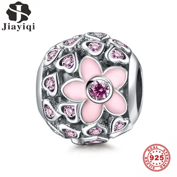 Jiayiqi Magnolia Flower Charms 925 Sterling Silver Pink CZ Beads Fit Women Charms Bracelet DIY Silver Jewelry Gift
Jiayiqi Magnolia Flower Charms 925 Sterling Silver Pink CZ Beads Fit Women Charms Bracelet DIY Silver Jewelry Gift