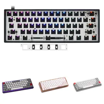 Custom Mechanical Keyboard Kit 60% Wired PCB Mounting Plate Case Hot Swappable Switch Support Lighting Effects with RGB Led
Custom Mechanical Keyboard Kit 60% Wired PCB Mounting Plate Case Hot Swappable Switch Support Lighting Effects with RGB Led
