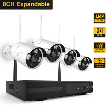8CH Wireless NVR Kit Security Surveillance System 1.0MP 720P Bullet Camera Remote Viewing Night Vision Motion Detection
8CH Wireless NVR Kit Security Surveillance System 1.0MP 720P Bullet Camera Remote Viewing Night Vision Motion Detection