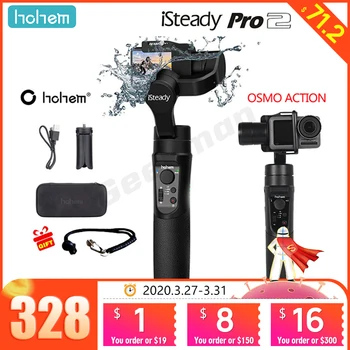 

Hohem iSteady Pro 2 3-Axis Handheld Stabilizer Gimbal for DJI Osmo Action GoPro 7 6 XiaoYi 4K Sony RXO Camera PK G6 Evolution
