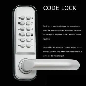 Mechanical Digital Push Button Door Lock Keyless Keypad Combination Code Lock Zinc Alloy Exquisite Solid Durable PVD Processing
Mechanical Digital Push Button Door Lock Keyless Keypad Combination Code Lock Zinc Alloy Exquisite Solid Durable PVD Processing