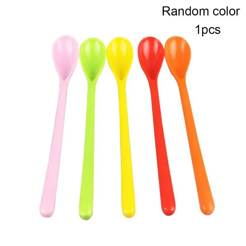 Candy Color Long Handle Soup Spoons Tea Coffee Stirring Melamine Plastic Flatware Supplies | Дом и сад