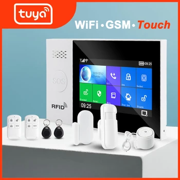 Tuya WiFi GSM home Security Protection smart Alarm System Touch screen Burglar kit Mobile APP Remote Control RFID Arm and Disarm
Tuya WiFi GSM home Security Protection smart Alarm System Touch screen Burglar kit Mobile APP Remote Control RFID Arm and Disarm