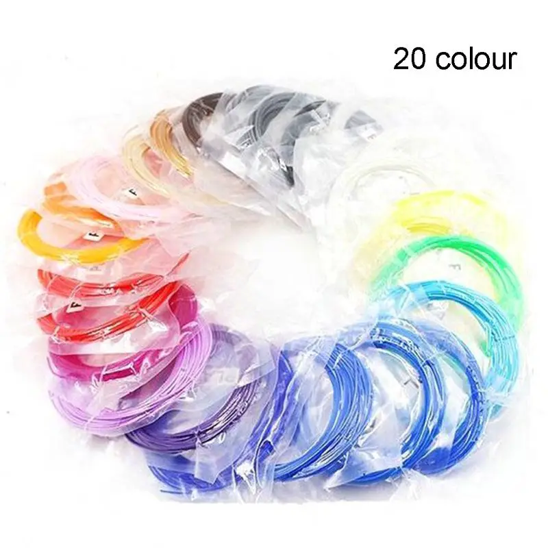 20 Colors PLA Filament for 3D Printing Pen Printer Kids Children Toy Drawing Design DIY Materials
20 Colors PLA Filament for 3D Printing Pen Printer Kids Children Toy Drawing Design DIY Materials