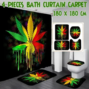1/3/4 Pcs Colorful Leaf Printing Waterproof Bathroom 3D Shower Curtain Set With Non Slip Toilet Cover Rugs Bath Mat Home Decor
1/3/4 Pcs Colorful Leaf Printing Waterproof Bathroom 3D Shower Curtain Set With Non Slip Toilet Cover Rugs Bath Mat Home Decor