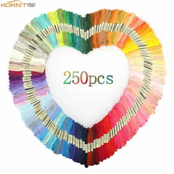 KOKNIT 100/150/200/250pcs Cross Stitch Threads Floss Random Rainbow Color Sewing Skeins Embroidery Thread Skein DIY Sewing Tools
KOKNIT 100/150/200/250pcs Cross Stitch Threads Floss Random Rainbow Color Sewing Skeins Embroidery Thread Skein DIY Sewing Tools