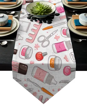 Scissors Comb Pliers Tweezers Cosmetic Tool Bottle Table Runner Table Flag Home Party Decorative Tablecloth Table Runners
Scissors Comb Pliers Tweezers Cosmetic Tool Bottle Table Runner Table Flag Home Party Decorative Tablecloth Table Runners