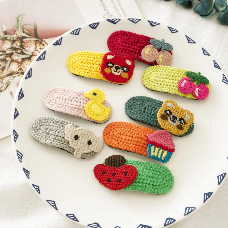 Children's Wool Woven Handmade Cartoon Hairpin Animal Pattern Hairpin Hair Accessories Girls BB Clips Wild Bangs Clip
Children's Wool Woven Handmade Cartoon Hairpin Animal Pattern Hairpin Hair Accessories Girls BB Clips Wild Bangs Clip