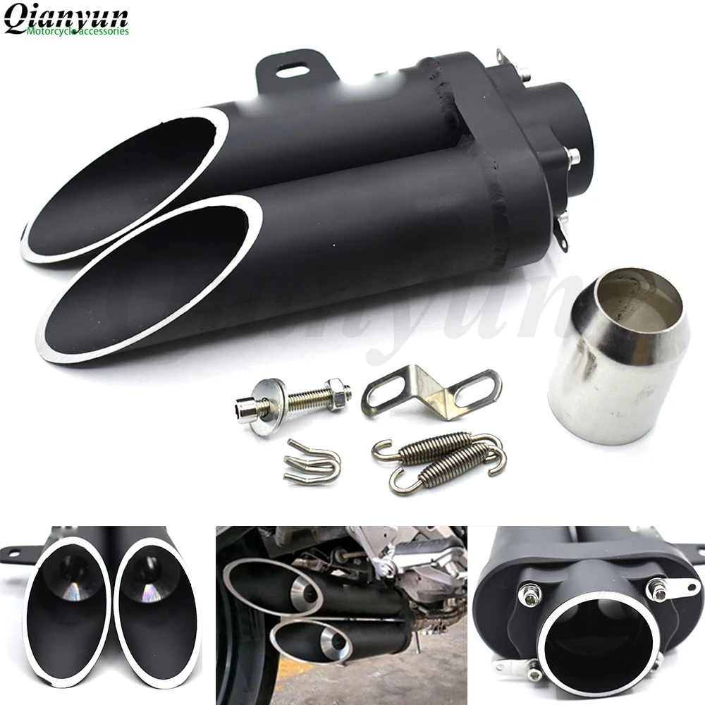 Universal 38-51mm high quality motorcycle double tube muffler For Yamaha XS650 XS750 XT600ZE XTZ660 XV1000 XV535 XV750 MT-07
Universal 38-51mm high quality motorcycle double tube muffler For Yamaha XS650 XS750 XT600ZE XTZ660 XV1000 XV535 XV750 MT-07