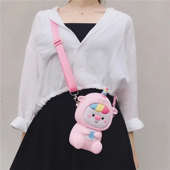 3D Cute Animal Women Girl Handbag Silicone Cartoon Mobile Phone Shoulder Bag Crossbody Wallet Purse for Female Pencil Box 
3D Cute Animal Women Girl Handbag Silicone Cartoon Mobile Phone Shoulder Bag Crossbody Wallet Purse for Female Pencil Box