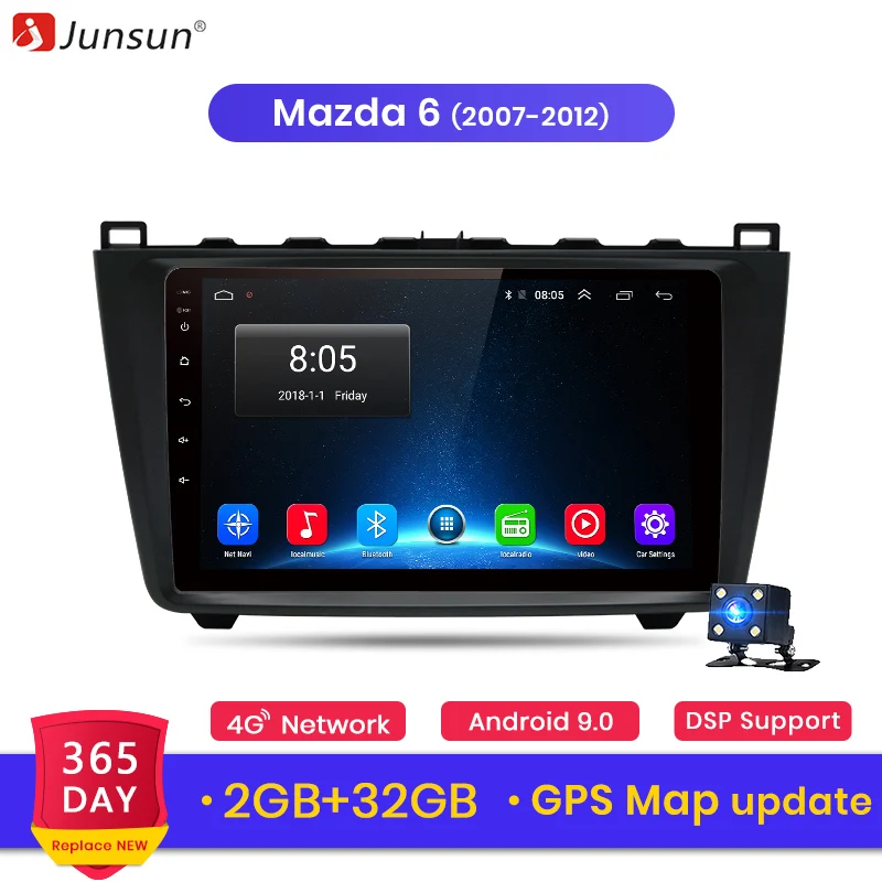 Junsun 2G+32G Android 8.1 For Mazda 6 2008 2009 2010 2011 2012-2014 2 din Car Radio Stereo Player Bluetooth GPS Navigation dvd
Junsun 2G+32G Android 8.1 For Mazda 6 2008 2009 2010 2011 2012-2014 2 din Car Radio Stereo Player Bluetooth GPS Navigation dvd