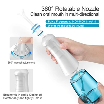 300ml Oral Irrigator 3 Modes Rechargeable Portable Dental Water Flosser Waterproof Teeth Cleaner Floss Tooth With 4 Jet Tips 
300ml Oral Irrigator 3 Modes Rechargeable Portable Dental Water Flosser Waterproof Teeth Cleaner Floss Tooth With 4 Jet Tips