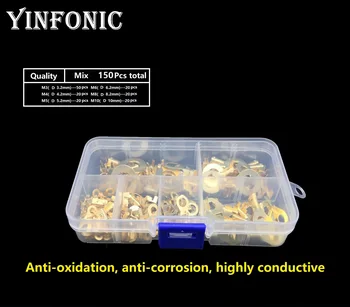 150PCS M3 M4 M5 M6 M8 M10 Ring Lugs Ring Eyes Copper Crimp Terminals Cable Lug Wire Connector Non-insulated Assortment Kit
150PCS M3 M4 M5 M6 M8 M10 Ring Lugs Ring Eyes Copper Crimp Terminals Cable Lug Wire Connector Non-insulated Assortment Kit