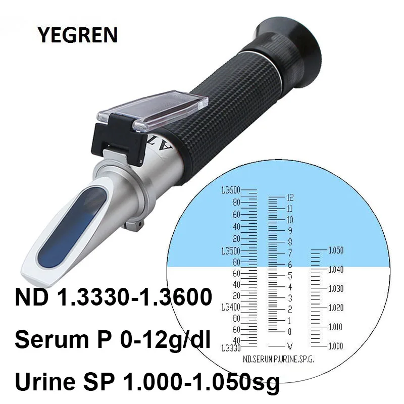 Hand-held Medical Urine Hydrometer Serum Protein Refractometer Human Pet Urine Concentration Tester for Doctor Veterinary
Hand-held Medical Urine Hydrometer Serum Protein Refractometer Human Pet Urine Concentration Tester for Doctor Veterinary