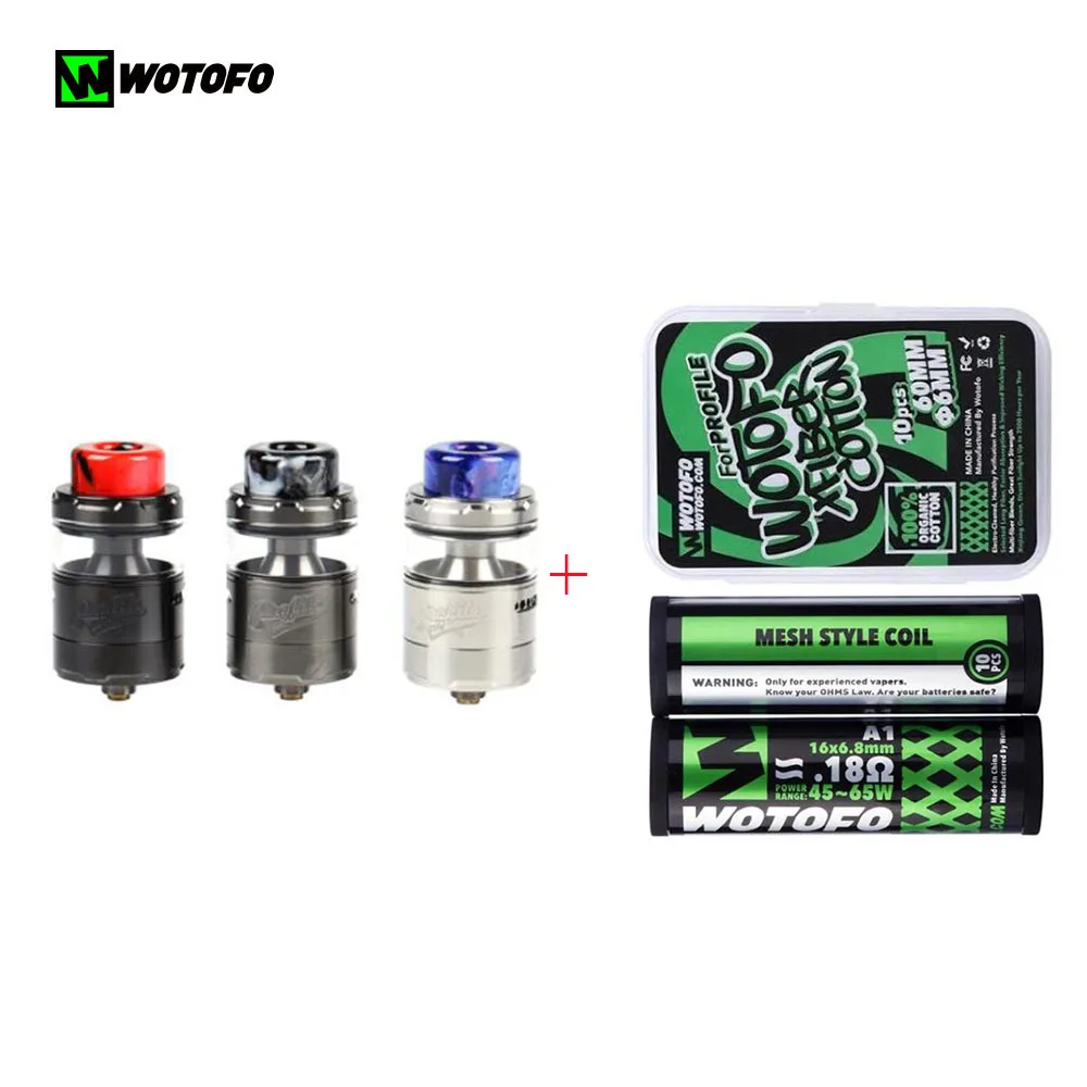 Original Wotofo Profile Unity RTA 3.5ml RTA Atomizer With 10Pcs Profile Cotton 10Pcs 0.18ohm A1 Mesh Top filling Tank VS Profile
Original Wotofo Profile Unity RTA 3.5ml RTA Atomizer With 10Pcs Profile Cotton 10Pcs 0.18ohm A1 Mesh Top filling Tank VS Profile