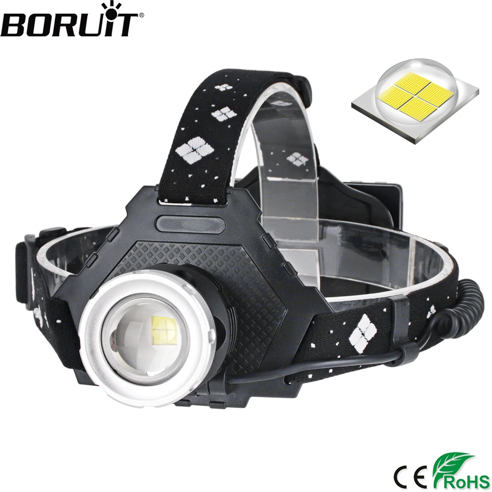 BORUiT 2063 LED Headlamp High Power XHP50 2000LM Zoom Headlight 5-Mode Power Bank Head Torch 18650 Rechargeable Flashlight
BORUiT 2063 LED Headlamp High Power XHP50 2000LM Zoom Headlight 5-Mode Power Bank Head Torch 18650 Rechargeable Flashlight