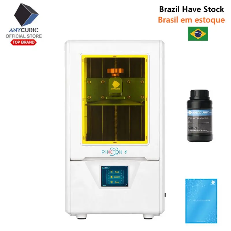 

Brazil Free Ship ANYCUBIC Photon-S LCD 3D Printer Quick Slice 405nm Matrix UV Light Dual Z axis SLA 3d Printer PhotonS Upgraded