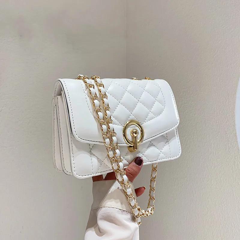 

New Fashion Luxury Chain Shoulder Bags Mini Crossbody Bags For Women Vintage High Quality Zipper Handbags Tote Female Flap Purse