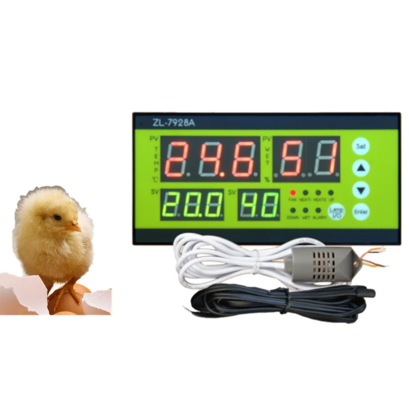 Big deal ZL-7928A, 100/220Vac, 12V Battery Backup, Dry Outputs, Multifunction Automatic Incubator, Incubator Controller
Big deal ZL-7928A, 100/220Vac, 12V Battery Backup, Dry Outputs, Multifunction Automatic Incubator, Incubator Controller
