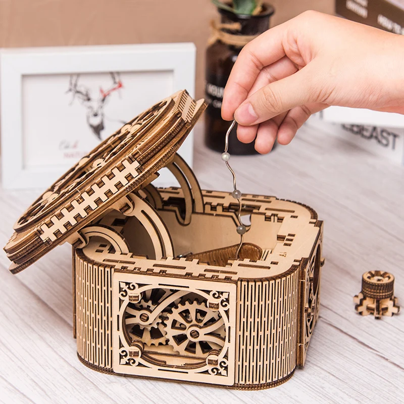 new wooden jewelry box assembled creative toy gift puzzle wooden mechanical transmission model assembled toy DIY gift
new wooden jewelry box assembled creative toy gift puzzle wooden mechanical transmission model assembled toy DIY gift