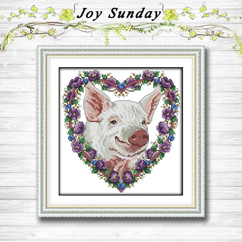 Piggy and wreath painting dmc 14CT 11CT counted cross stitch kits embroidery set Needlework Set chinese cross stitch Home decor
Piggy and wreath painting dmc 14CT 11CT counted cross stitch kits embroidery set Needlework Set chinese cross stitch Home decor