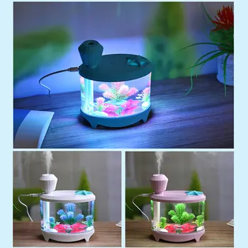 460ML Household Mini USB Ultrasonic Air Humidifier Night Light Aroma Oil Diffuser for home Creative Fish Tank Humidifier
460ML Household Mini USB Ultrasonic Air Humidifier Night Light Aroma Oil Diffuser for home Creative Fish Tank Humidifier