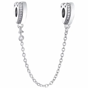 New 925 Sterling Silver Bead Charm Sparkling Arcs of Love With Crystal Safety Chain Bead Fit Bracelet Bangle Diy Jewelry
New 925 Sterling Silver Bead Charm Sparkling Arcs of Love With Crystal Safety Chain Bead Fit Bracelet Bangle Diy Jewelry