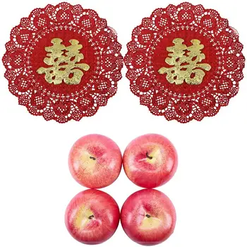 4 Large Artificial Red Apples Decorative Fruit with 2Pcs Double Happiness Hollow 3D Paper-Cut Stickers
4 Large Artificial Red Apples Decorative Fruit with 2Pcs Double Happiness Hollow 3D Paper-Cut Stickers
