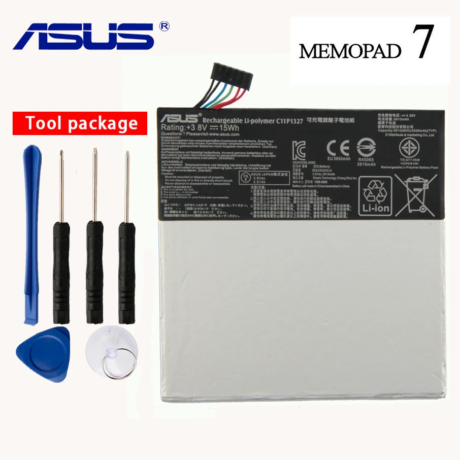Original ASUS C11P1327 Battery For ASUS C11P1327 Fondpad 7 MeMo Pad 7 Me170C ME170CX ME170 K012 K017 FE170CG 3910mAh
Original ASUS C11P1327 Battery For ASUS C11P1327 Fondpad 7 MeMo Pad 7 Me170C ME170CX ME170 K012 K017 FE170CG 3910mAh