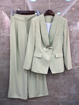 2020 Early Autumn New Women's Lapel Symmetrical Pocket Decorative Long-Sleeved Suit Pants Solid Color Suit 715 
2020 Early Autumn New Women's Lapel Symmetrical Pocket Decorative Long-Sleeved Suit Pants Solid Color Suit 715