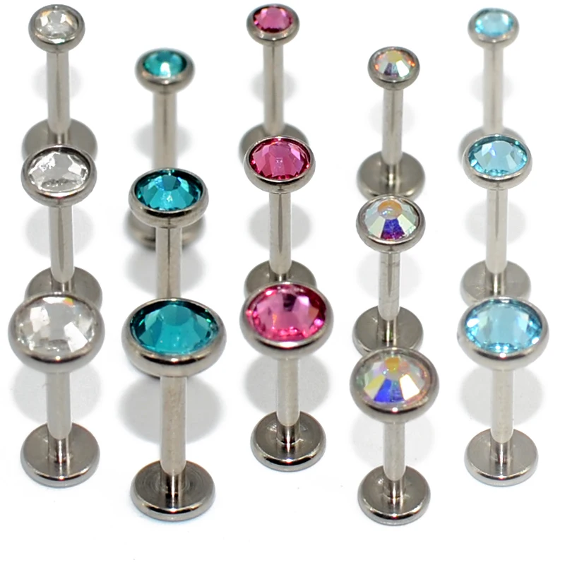 CHUANCI 1 pc 100% Titanium Internally threaded Flat CZ Gem Labret Lip Ring Crystal Ear Cartilage Tragus Helix Piercing Earring
CHUANCI 1 pc 100% Titanium Internally threaded Flat CZ Gem Labret Lip Ring Crystal Ear Cartilage Tragus Helix Piercing Earring