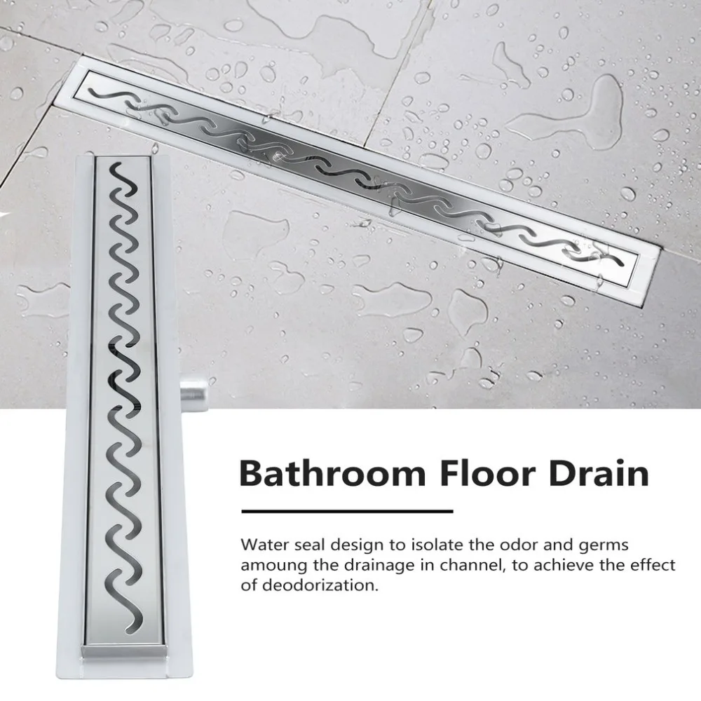 90cm stainless steel tile insert anti-odor floor drain bath