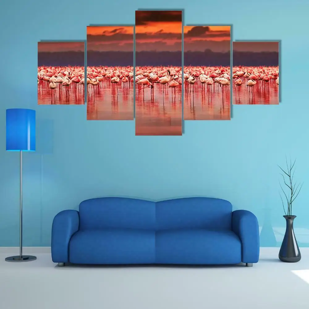 African Flamingo Lake 5 Panel Canvas Picture Print Wall Art Canvas Painting Wall Decor for Living Room Poster No Framed
African Flamingo Lake 5 Panel Canvas Picture Print Wall Art Canvas Painting Wall Decor for Living Room Poster No Framed