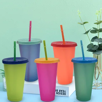 2020 New Style Color-changing Mug Japanese Korean Simple Customizable INS Cup with Straw Temperature Plastic Color-changing Mug
2020 New Style Color-changing Mug Japanese Korean Simple Customizable INS Cup with Straw Temperature Plastic Color-changing Mug