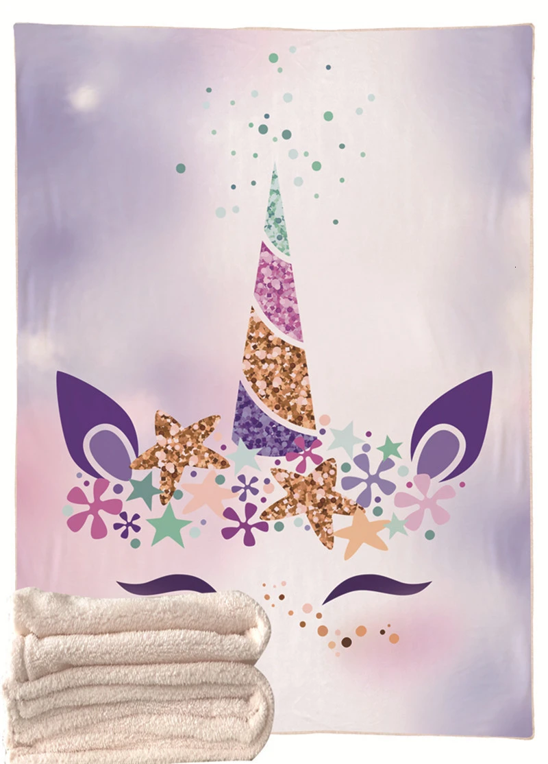 Unicorn Fluffy Throw Blankets Unicorn Fluffy Throw Blankets