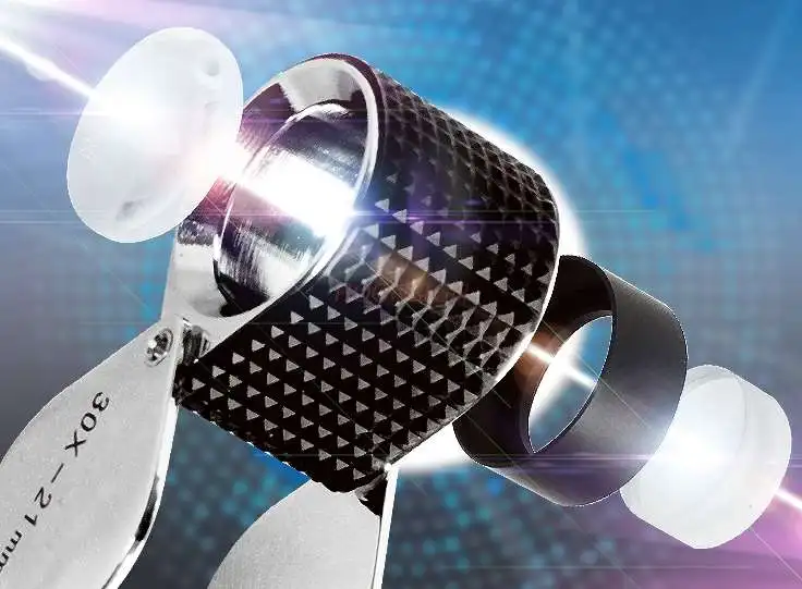 magnifying equipment Magnifying glass 30 times folded optical glass lens jewelry identification clear tool metal case
magnifying equipment Magnifying glass 30 times folded optical glass lens jewelry identification clear tool metal case