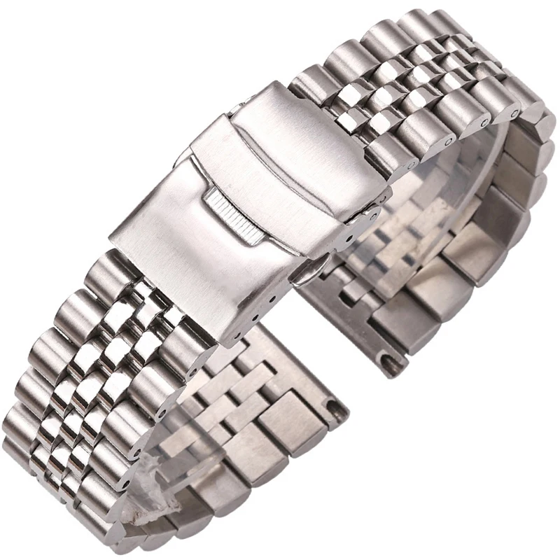 Stainless Steel Watch Bracelet Strap 20mm 22mm 24mm Women Men Silver Solid Metal Watchband Accessories 
Stainless Steel Watch Bracelet Strap 20mm 22mm 24mm Women Men Silver Solid Metal Watchband Accessories