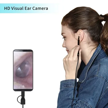 Ear Cleaning Endoscope 3 in1 USB HD Visual Ear Spoon 5.5mm Mini Camera Android Type-c Ear pick cleaning Tool Health care
Ear Cleaning Endoscope 3 in1 USB HD Visual Ear Spoon 5.5mm Mini Camera Android Type-c Ear pick cleaning Tool Health care