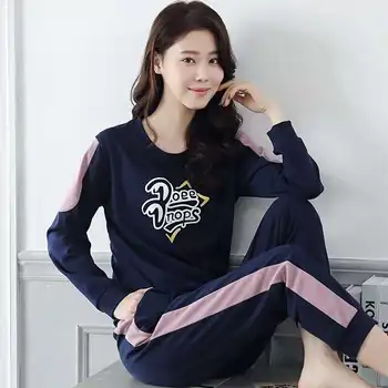 Ms qiu dong season cotton long sleeve pajamas
Ms qiu dong season cotton long sleeve pajamas