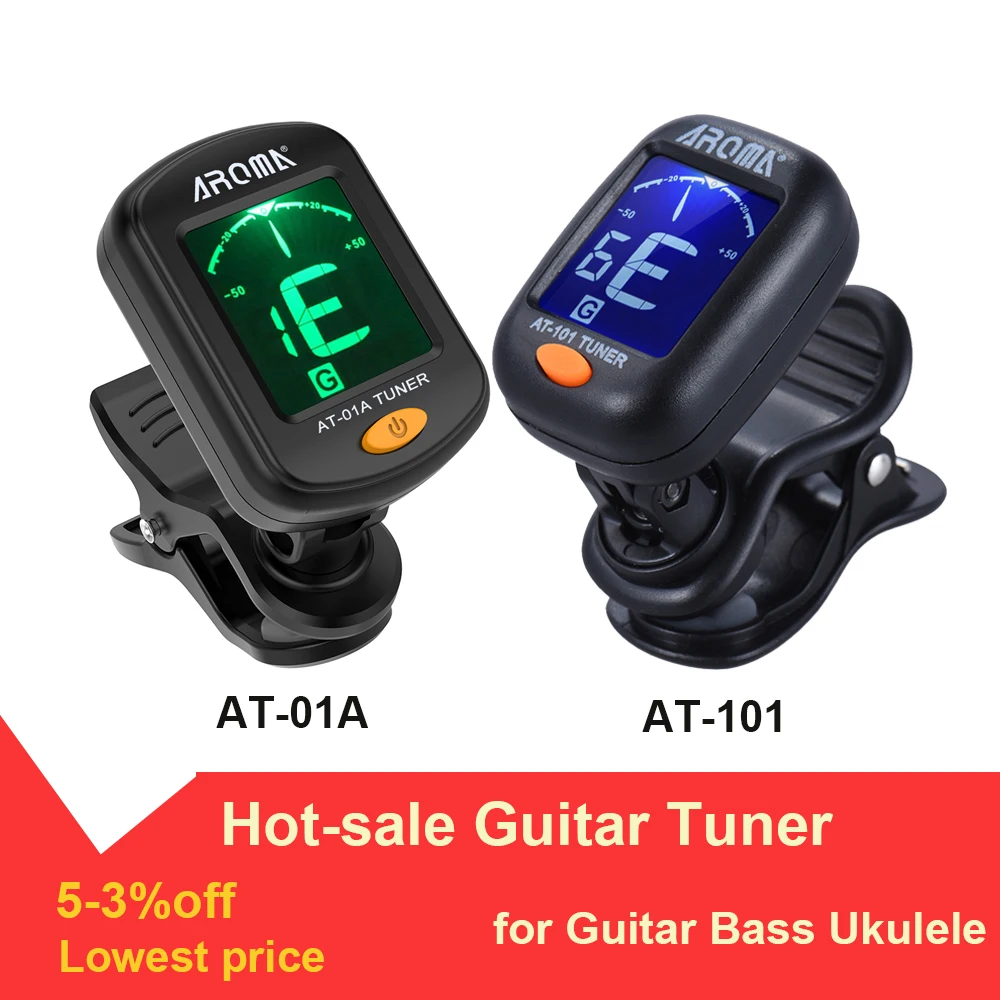 AT-01A/101 Guitar Tuner Rotatable Clip-on Tuner LCD Display for Chromatic Acoustic Guitar Bass Ukulele Guitar Accessories
AT-01A/101 Guitar Tuner Rotatable Clip-on Tuner LCD Display for Chromatic Acoustic Guitar Bass Ukulele Guitar Accessories