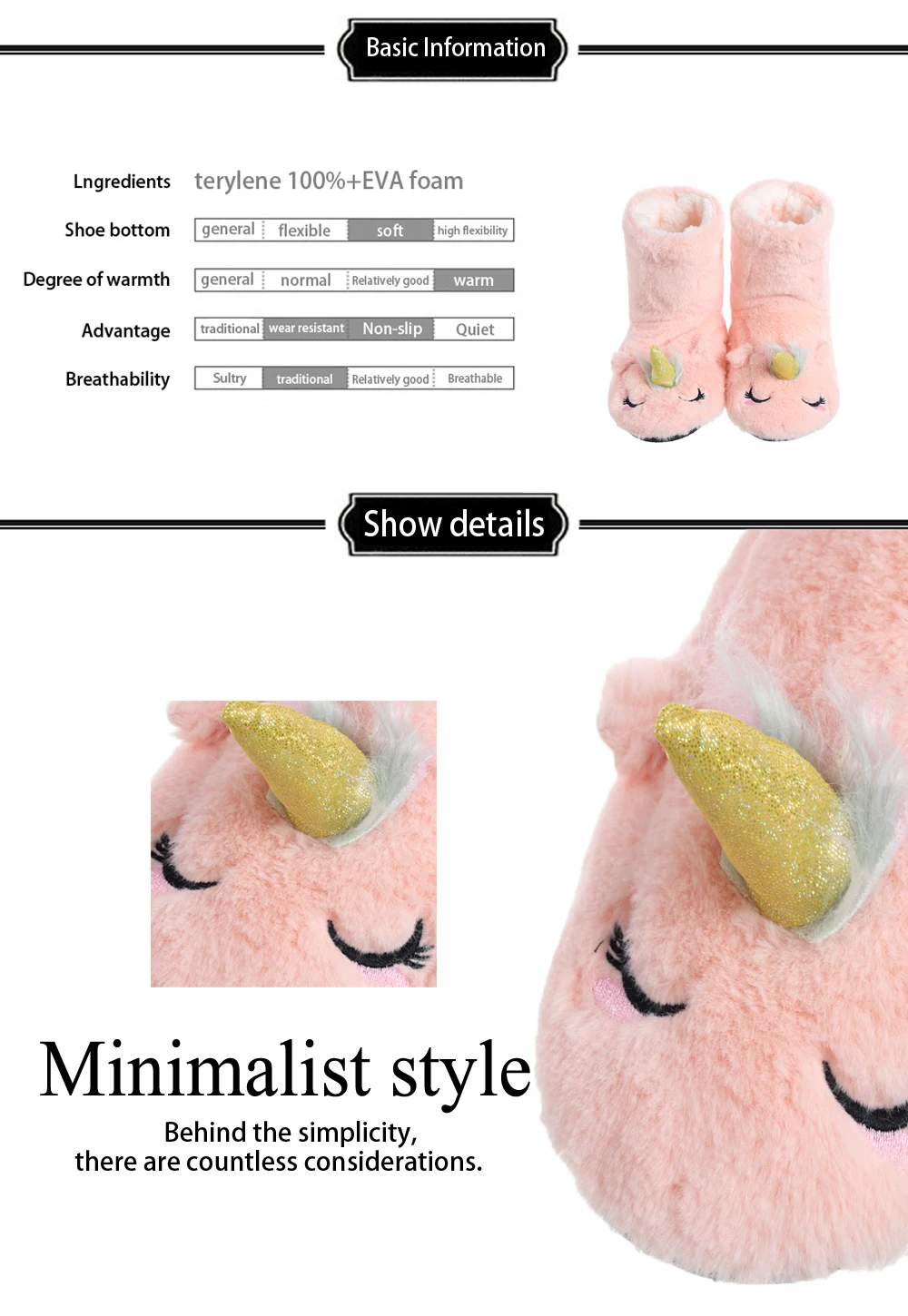 Ultra Soft Fuzzy Unicorn Boots Ultra Soft Fuzzy Unicorn Boots