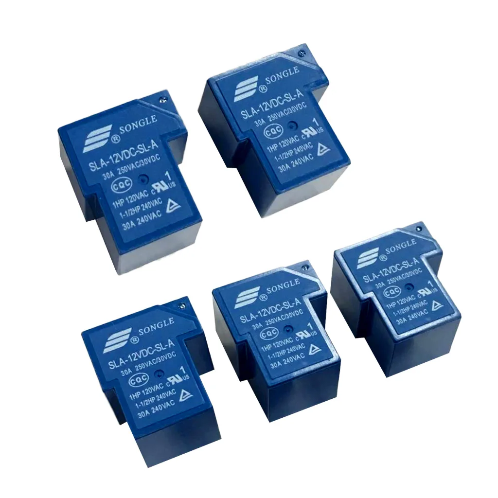 5pcs 12V 1 CH Relay SLA-12VDC-SL-C 250V AC 30V 30A DC Workshop 5pcs 12V 1 CH Relay SLA-12VDC-SL-C 250V AC 30V 30A DC Workshop