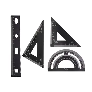 4pcs/set DIY Metal Ruler Sturdy Office Rulers Stationery Set Triangular Plate Protractor Testing Ruler for Pupils Students
4pcs/set DIY Metal Ruler Sturdy Office Rulers Stationery Set Triangular Plate Protractor Testing Ruler for Pupils Students